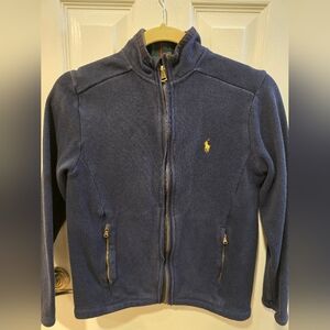 Polo Ralph Lauren Boy's front zip cardigan sweater in navy color size M (10)